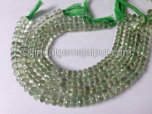 Green Amethyst Far Faceted Roundelle Shape Beads